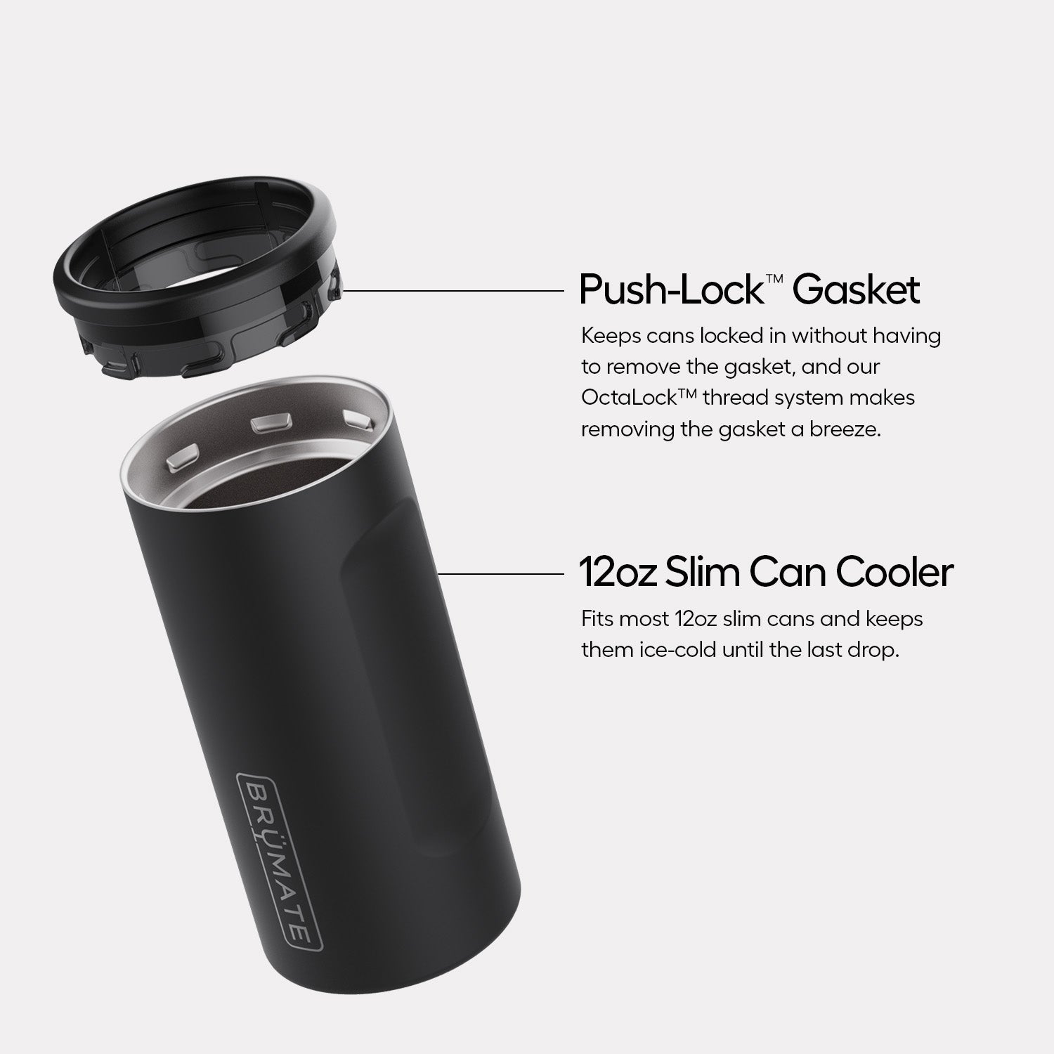 Hopsulator Slim | Matte Black | 12oz Slim Cans