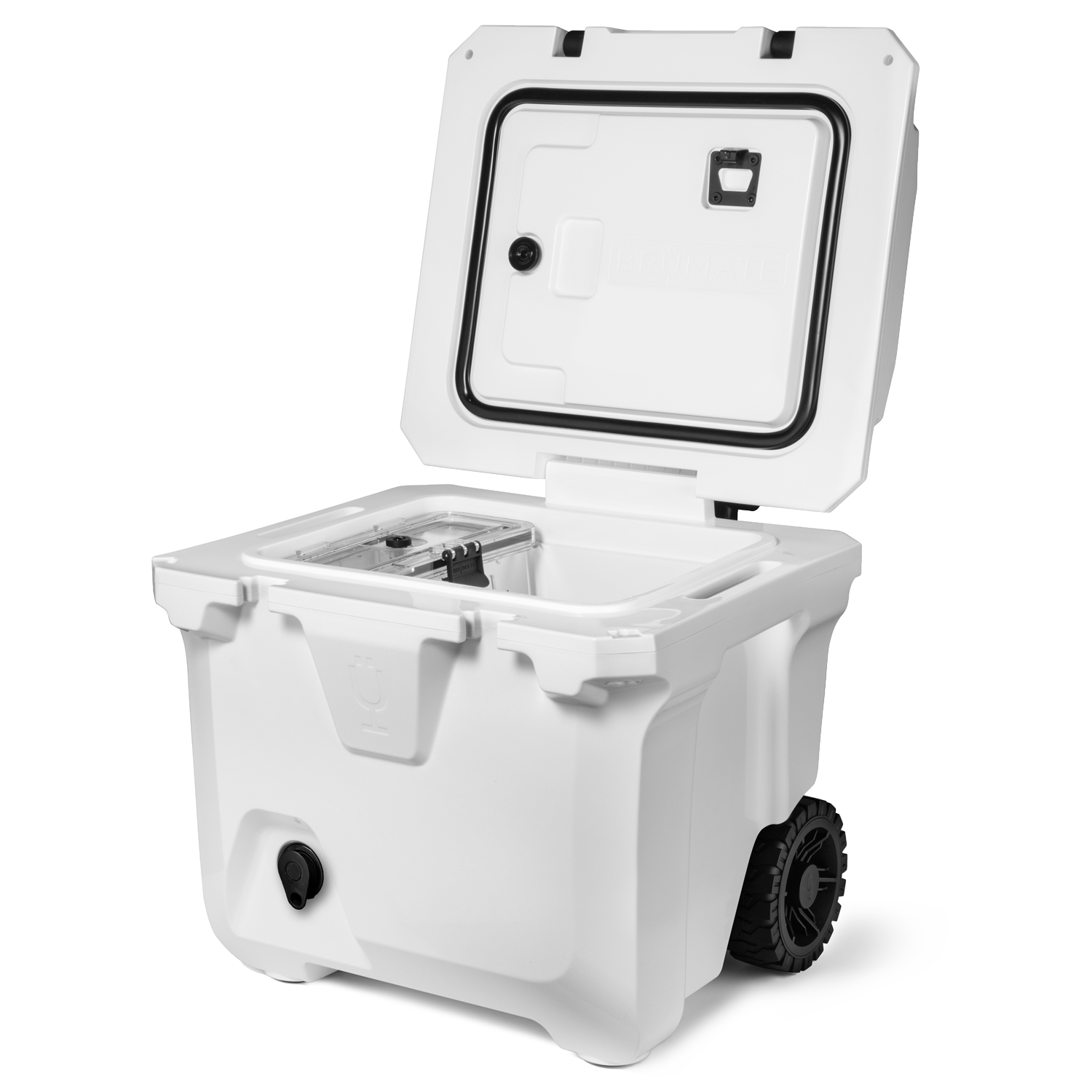 Br Tank 35-Quart Rolling Cooler | Ice White