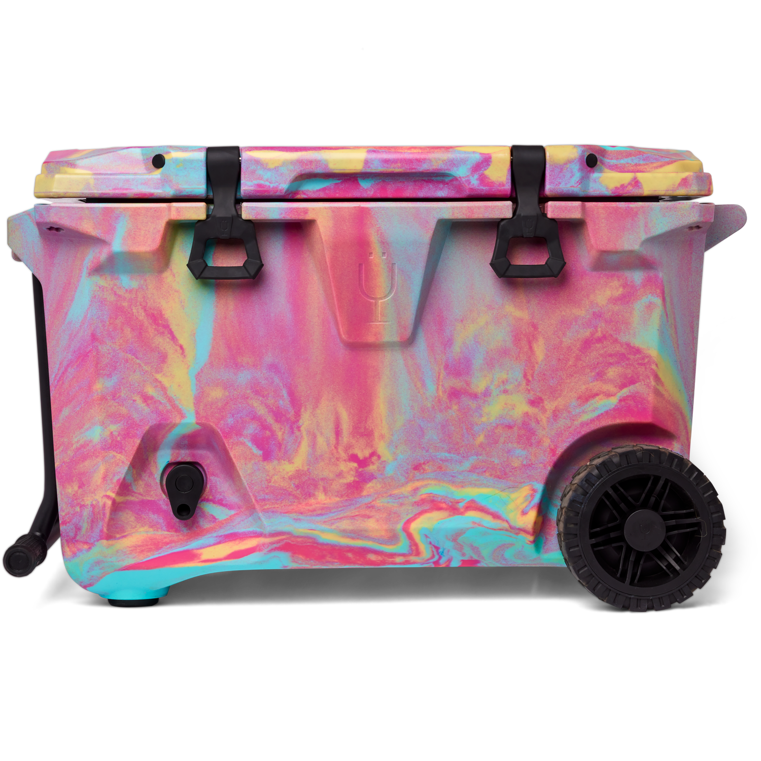 Br Tank 55-Quart Rolling Cooler | Rainbow Swirl