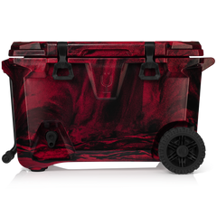 Br Tank 55-Quart Rolling Cooler | Red & Black Swirl